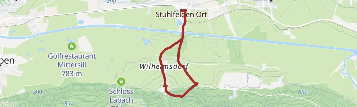 Route map: Stuhlfelden: Kälberrainrunde